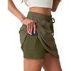 image:imageGRECERELLE 2026 Active Skirts for Women with Builtin Shorts and Pockets for Golf Tennis Hiking Workout Casual SkortArmy Green