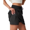 image:imageGRECERELLE 2026 Active Skirts for Women with Builtin Shorts and Pockets for Golf Tennis Hiking Workout Casual SkortBlack