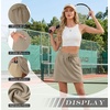 image:imageGRECERELLE 2026 Active Skirts for Women with Builtin Shorts and Pockets for Golf Tennis Hiking Workout Casual SkortDark Coffee