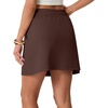 image:imageGRECERELLE 2026 Active Skirts for Women with Builtin Shorts and Pockets for Golf Tennis Hiking Workout Casual SkortDark Coffee