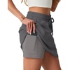 image:imageGRECERELLE 2026 Active Skirts for Women with Builtin Shorts and Pockets for Golf Tennis Hiking Workout Casual SkortDark Gray