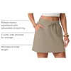 image:imageGRECERELLE 2026 Active Skirts for Women with Builtin Shorts and Pockets for Golf Tennis Hiking Workout Casual SkortKhaki