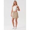 image:imageGRECERELLE 2026 Active Skirts for Women with Builtin Shorts and Pockets for Golf Tennis Hiking Workout Casual SkortKhaki Strips