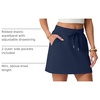 image:imageGRECERELLE 2026 Active Skirts for Women with Builtin Shorts and Pockets for Golf Tennis Hiking Workout Casual SkortNavy Blue