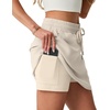 image:imageGRECERELLE 2026 Active Skirts for Women with Builtin Shorts and Pockets for Golf Tennis Hiking Workout Casual SkortOatmeal