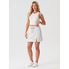 image:imageGRECERELLE 2026 Active Skirts for Women with Builtin Shorts and Pockets for Golf Tennis Hiking Workout Casual SkortWhite Gray Strips