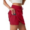image:imageGRECERELLE 2026 Active Skirts for Women with Builtin Shorts and Pockets for Golf Tennis Hiking Workout Casual SkortWine Red