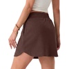 image:imageGRECERELLE 2026 Summer Dolphin Active Skirts for Golf Tennis Hiking Cycling Workout Casual Shorts with 4 PocketsDark Coffee