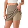 image:imageGRECERELLE 2026 Summer Dolphin Active Skirts for Golf Tennis Hiking Cycling Workout Casual Shorts with 4 PocketsKhaki