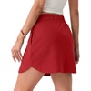 image:imageGRECERELLE 2026 Summer Dolphin Active Skirts for Golf Tennis Hiking Cycling Workout Casual Shorts with 4 PocketsRed