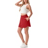 image:imageGRECERELLE 2026 Summer Dolphin Active Skirts for Golf Tennis Hiking Cycling Workout Casual Shorts with 4 PocketsRed