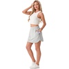 image:imageGRECERELLE 2026 Summer Dolphin Active Skirts for Golf Tennis Hiking Cycling Workout Casual Shorts with 4 PocketsVgwhite Gray