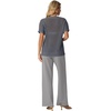 image:imageGRECERELLE 2026 Women 2 Piece Sets Crochet Sheer Knit Sweater Top amp Wide Leg Pants Lounge Travel Matching Outfits ClothesGray