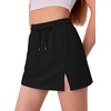 image:imageGRECERELLE 2026 Women Active Skirts with Side Slit Builtin Shorts amp Pockets for Tennis Golf Athletic Casual SkortBlack