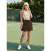 image:imageGRECERELLE 2026 Women Active Skirts with Side Slit Builtin Shorts amp Pockets for Tennis Golf Athletic Casual SkortDark Coffee