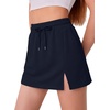 image:imageGRECERELLE 2026 Women Active Skirts with Side Slit Builtin Shorts amp Pockets for Tennis Golf Athletic Casual SkortNavy Blue