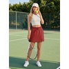 image:imageGRECERELLE 2026 Women Active Skirts with Side Slit Builtin Shorts amp Pockets for Tennis Golf Athletic Casual SkortRed