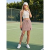 image:imageGRECERELLE 2026 Women Active Skirts with Side Slit Builtin Shorts amp Pockets for Tennis Golf Athletic Casual SkortRose Brown