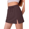 image:imageGRECERELLE 2026 Women Active Skirts with Side Slit Builtin Shorts amp Pockets for Tennis Golf Athletic Casual SkortRosewood