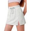 image:imageGRECERELLE 2026 Women Active Skirts with Side Slit Builtin Shorts amp Pockets for Tennis Golf Athletic Casual SkortWhite Gray
