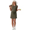 image:imageGRECERELLE 2026 Women Summer Casual 2 Piece Outfits Skort Sets Sleeveless VNeck Top amp Tennis Skirt with Pockets for AthleticArmy Green