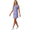 image:imageGRECERELLE 2026 Women Summer Casual 2 Piece Outfits Skort Sets Sleeveless VNeck Top amp Tennis Skirt with Pockets for AthleticAura Indigo