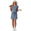 image:imageGRECERELLE 2026 Women Summer Casual 2 Piece Outfits Skort Sets Sleeveless VNeck Top amp Tennis Skirt with Pockets for AthleticDenim Blue