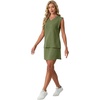 image:imageGRECERELLE 2026 Women Summer Casual 2 Piece Outfits Skort Sets Sleeveless VNeck Top amp Tennis Skirt with Pockets for AthleticDill Green