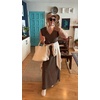 image:imageGRECERELLE 2026 Women Summer InsideOut VNeck Casual Loose Split WrinkleFree Long Maxi Beach Dress with PocketsArmy Green