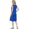 image:imageGRECERELLE 2026 Women Summer InsideOut VNeck Casual Loose Split WrinkleFree Midi Dress with PocketsRoyal Blue