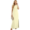 image:imageGRECERELLE 2026 Women YearRound Casual Round Neck Loose Split WrinkleFree Long Maxi Vacation Dress with Pockets XXS4XLApricot