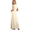 image:imageGRECERELLE 2026 Women YearRound Casual Round Neck Loose Split WrinkleFree Long Maxi Vacation Dress with Pockets XXS4XLApricot White