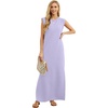 image:imageGRECERELLE 2026 Women YearRound Casual Round Neck Loose Split WrinkleFree Long Maxi Vacation Dress with Pockets XXS4XLAura Indigo
