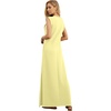 image:imageGRECERELLE 2026 Women YearRound Casual Round Neck Loose Split WrinkleFree Long Maxi Vacation Dress with Pockets XXS4XLButter Yellow