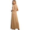 image:imageGRECERELLE 2026 Women YearRound Casual Round Neck Loose Split WrinkleFree Long Maxi Vacation Dress with Pockets XXS4XLCamel