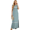 image:imageGRECERELLE 2026 Women YearRound Casual Round Neck Loose Split WrinkleFree Long Maxi Vacation Dress with Pockets XXS4XLColorful Blue Stripe