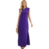 image:imageGRECERELLE 2026 Women YearRound Casual Round Neck Loose Split WrinkleFree Long Maxi Vacation Dress with Pockets XXS4XLDark Purple