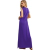 image:imageGRECERELLE 2026 Women YearRound Casual Round Neck Loose Split WrinkleFree Long Maxi Vacation Dress with Pockets XXS4XLDark Purple