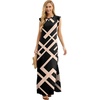 image:imageGRECERELLE 2026 Women YearRound Casual Round Neck Loose Split WrinkleFree Long Maxi Vacation Dress with Pockets XXS4XLFp Black Rectangle