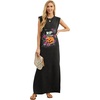 image:imageGRECERELLE 2026 Women YearRound Casual Round Neck Loose Split WrinkleFree Long Maxi Vacation Dress with Pockets XXS4XLFp Halloween Pumpkin