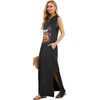 image:imageGRECERELLE 2026 Women YearRound Casual Round Neck Loose Split WrinkleFree Long Maxi Vacation Dress with Pockets XXS4XLFp Halloween Pumpkin