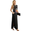 image:imageGRECERELLE 2026 Women YearRound Casual Round Neck Loose Split WrinkleFree Long Maxi Vacation Dress with Pockets XXS4XLFp Halloween Pumpkin