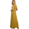image:imageGRECERELLE 2026 Women YearRound Casual Round Neck Loose Split WrinkleFree Long Maxi Vacation Dress with Pockets XXS4XLGinger