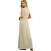 image:imageGRECERELLE 2026 Women YearRound Casual Round Neck Loose Split WrinkleFree Long Maxi Vacation Dress with Pockets XXS4XLKhaki