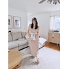 image:imageGRECERELLE 2026 Women YearRound Casual Round Neck Loose Split WrinkleFree Long Maxi Vacation Dress with Pockets XXS4XLKhaki
