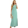image:imageGRECERELLE 2026 Women YearRound Casual Round Neck Loose Split WrinkleFree Long Maxi Vacation Dress with Pockets XXS4XLLight Blue