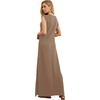 image:imageGRECERELLE 2026 Women YearRound Casual Round Neck Loose Split WrinkleFree Long Maxi Vacation Dress with Pockets XXS4XLLight Coffee