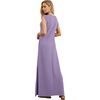 image:imageGRECERELLE 2026 Women YearRound Casual Round Neck Loose Split WrinkleFree Long Maxi Vacation Dress with Pockets XXS4XLLilac