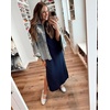 image:imageGRECERELLE 2026 Women YearRound Casual Round Neck Loose Split WrinkleFree Long Maxi Vacation Dress with Pockets XXS4XLNavy Blue