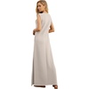 image:imageGRECERELLE 2026 Women YearRound Casual Round Neck Loose Split WrinkleFree Long Maxi Vacation Dress with Pockets XXS4XLOatmeal